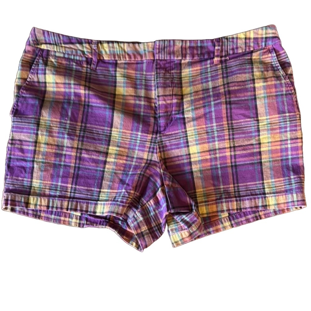 a new day Plaid Women's Shorts - Purple and Yellow